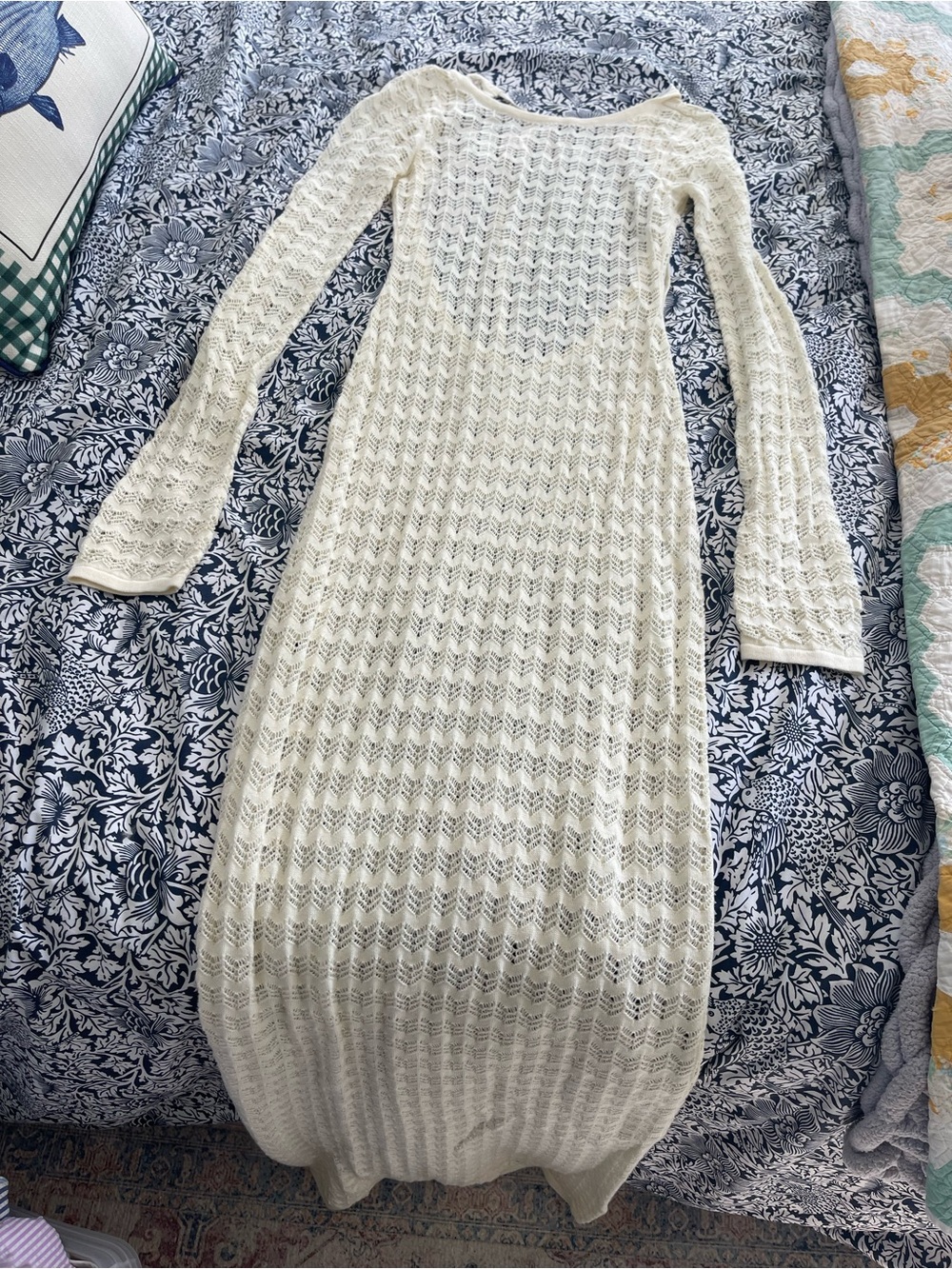 Peppermayo Ivory Knit Long Sleeve Maxi Dress